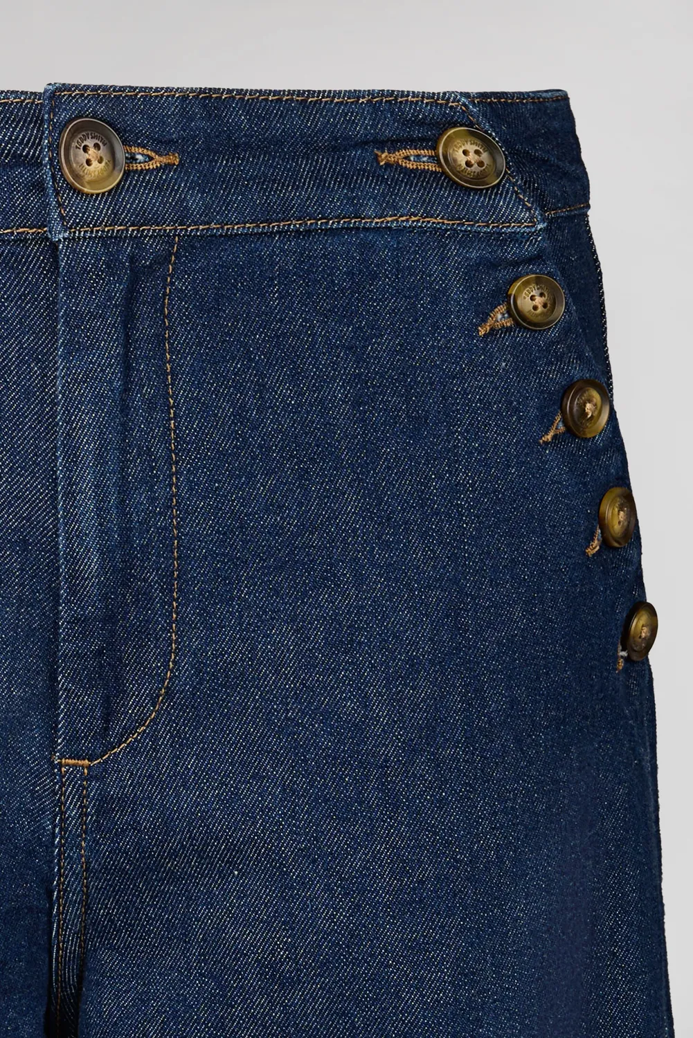 Teddy Smith P-Marina Jeans Larghi Dark Blue Vita Alta