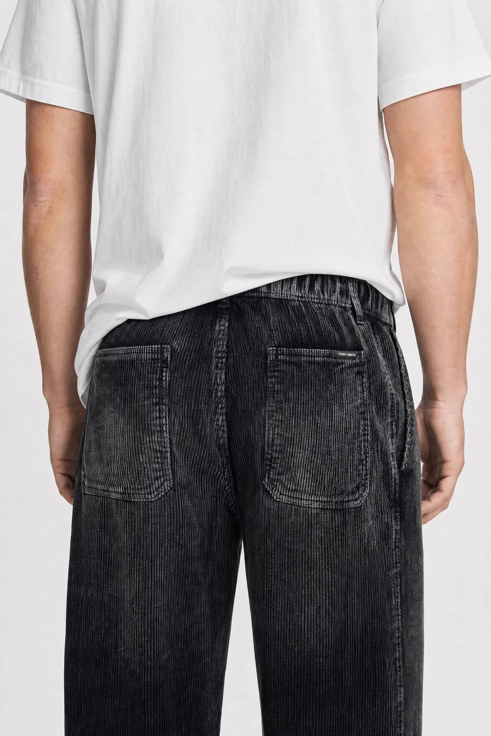 Teddy Smith P-York Velvet pantaloni uomo Black Used cotone