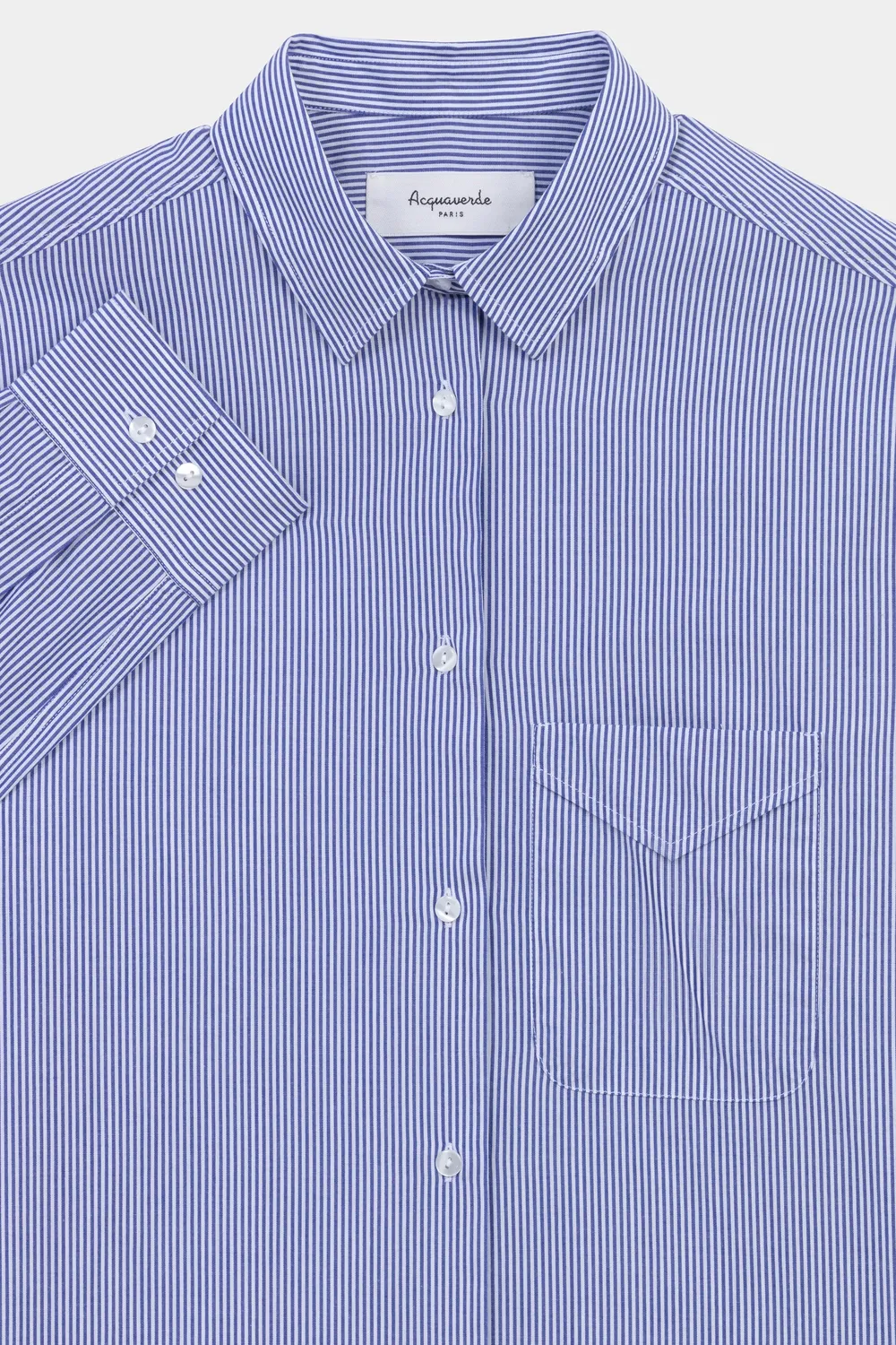 Acquaverde Boy camicia Easy Stripes in popeline