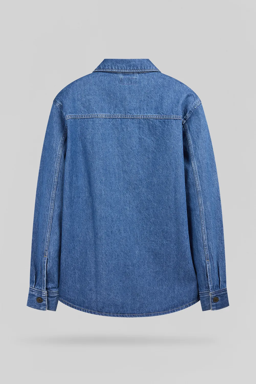 Teddy Smith C-Grant ML camicia denim uomo vintage indigo