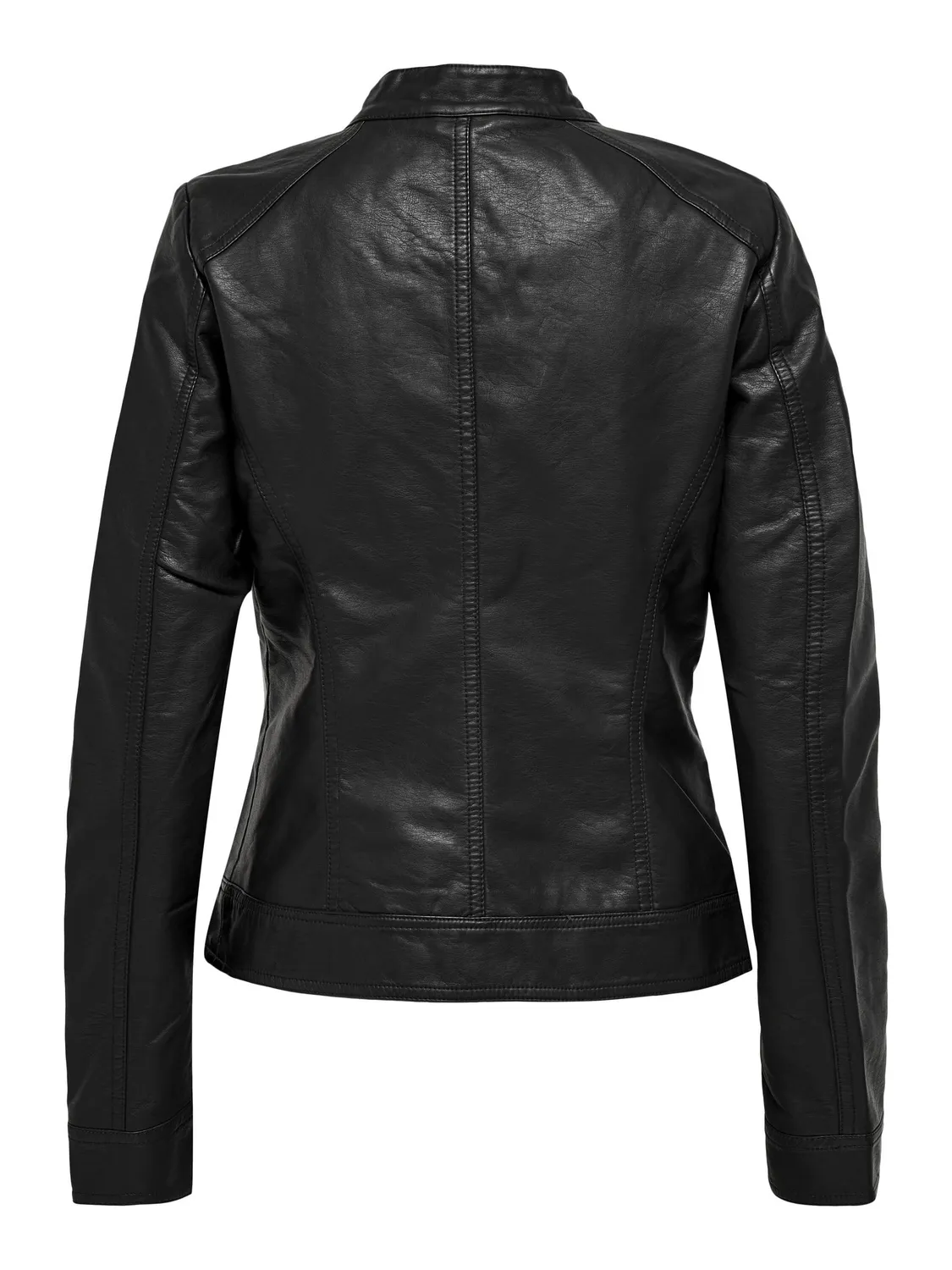 ONLY Mao Giacca Pelle Donna S Nera Collo Coreano