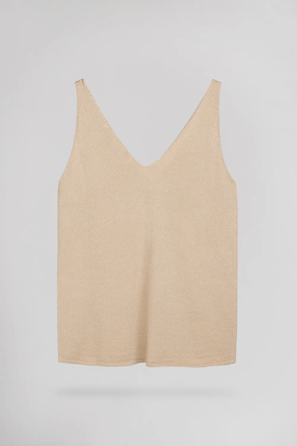 Teddy Smith D-Liza Top Donna Beige Lurex Scollo V