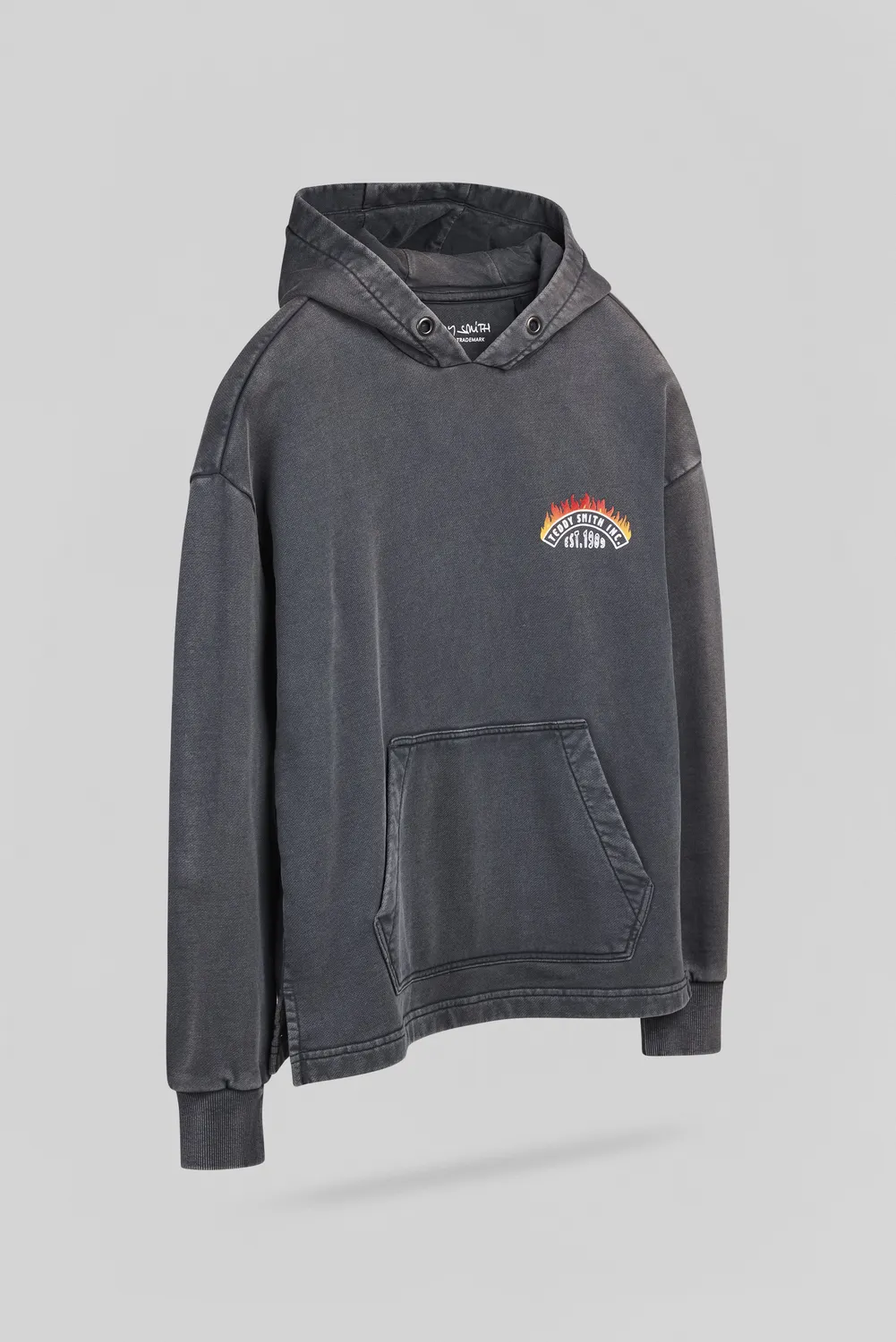 Teddy Smith S-Feu Hoody Jr Felpa Cappuccio Ragazzo Nera Cotone