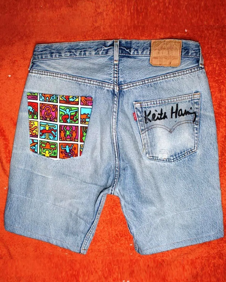 Levi's Vintage Keith Haring bermuda custom vignette