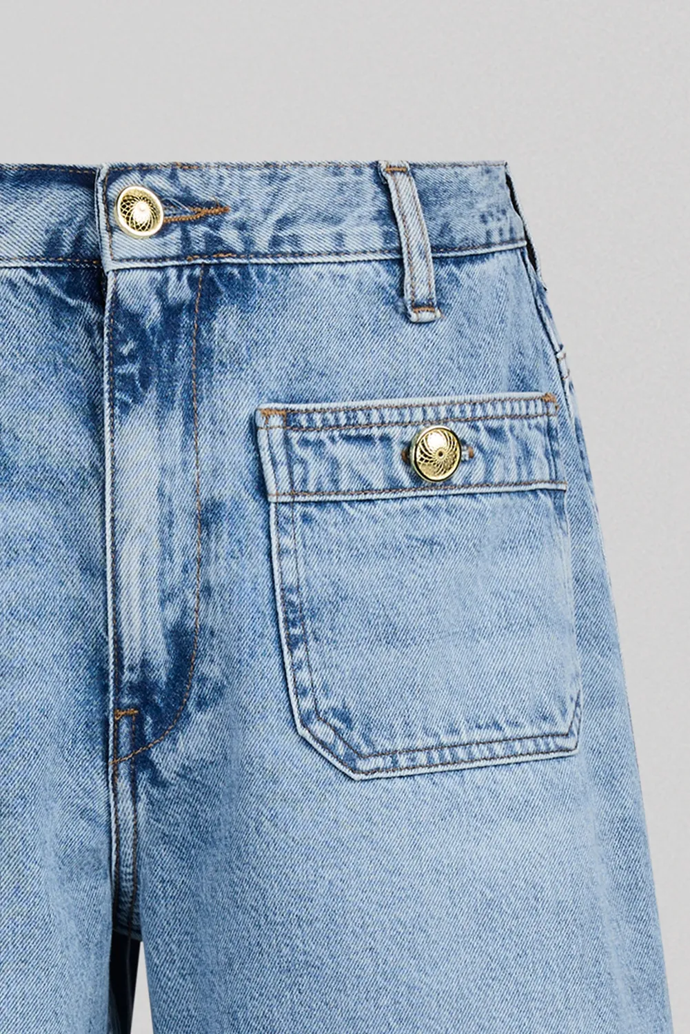 Teddy Smith P-Josefa Wide jeans indigo donna cotone