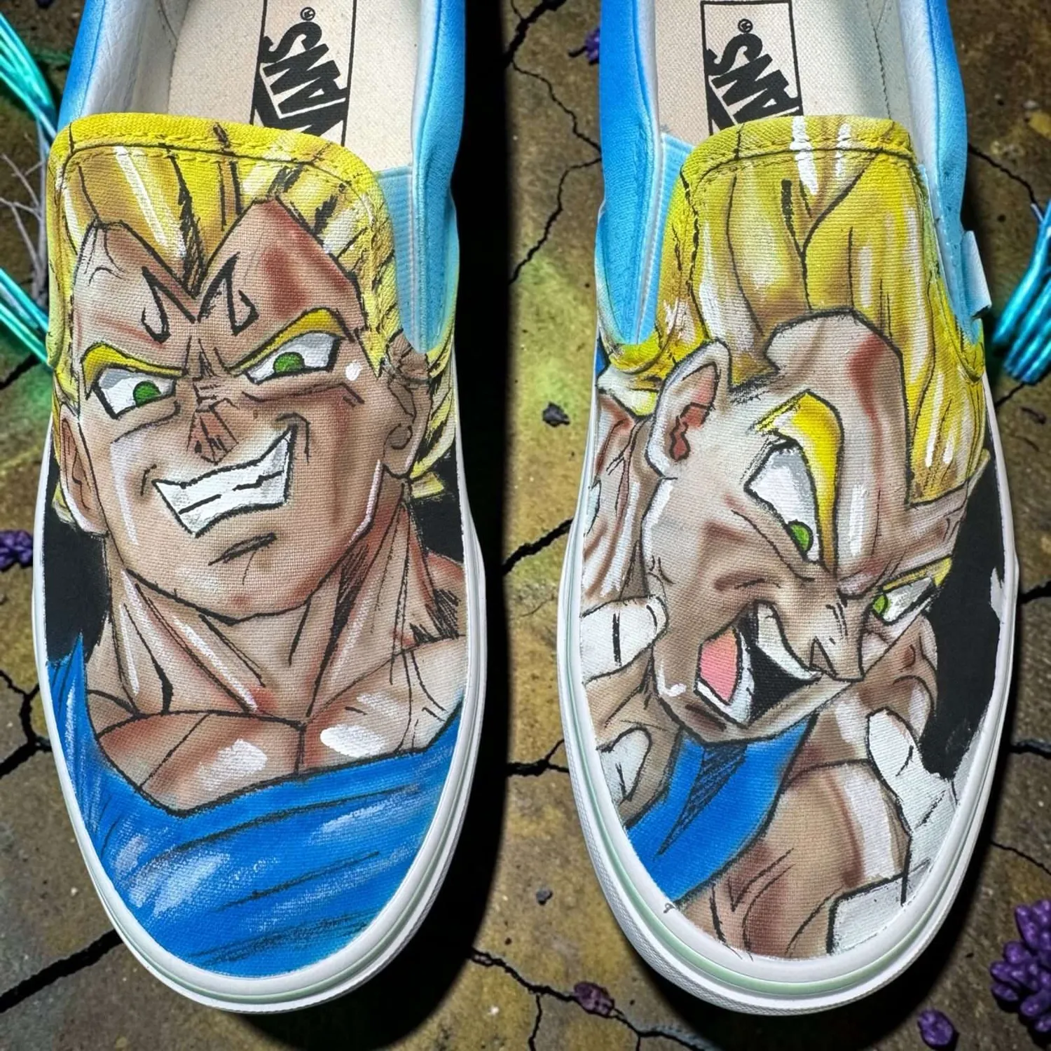 Vans Slip-On Vegeta sneakers dipinte a mano