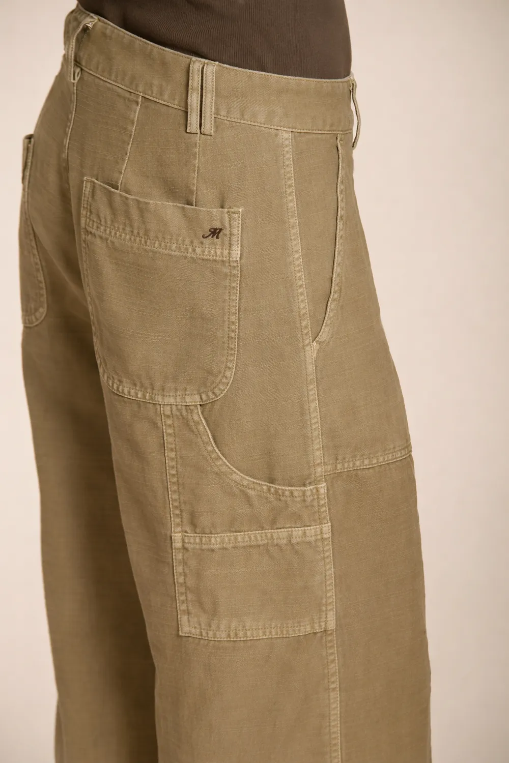 Mason's Dallas Wide pantalone cargo donna beige straight