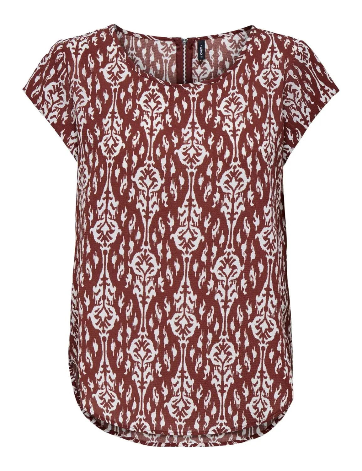 ONLY Onlvic top donna fantasia maniche corte tessuto