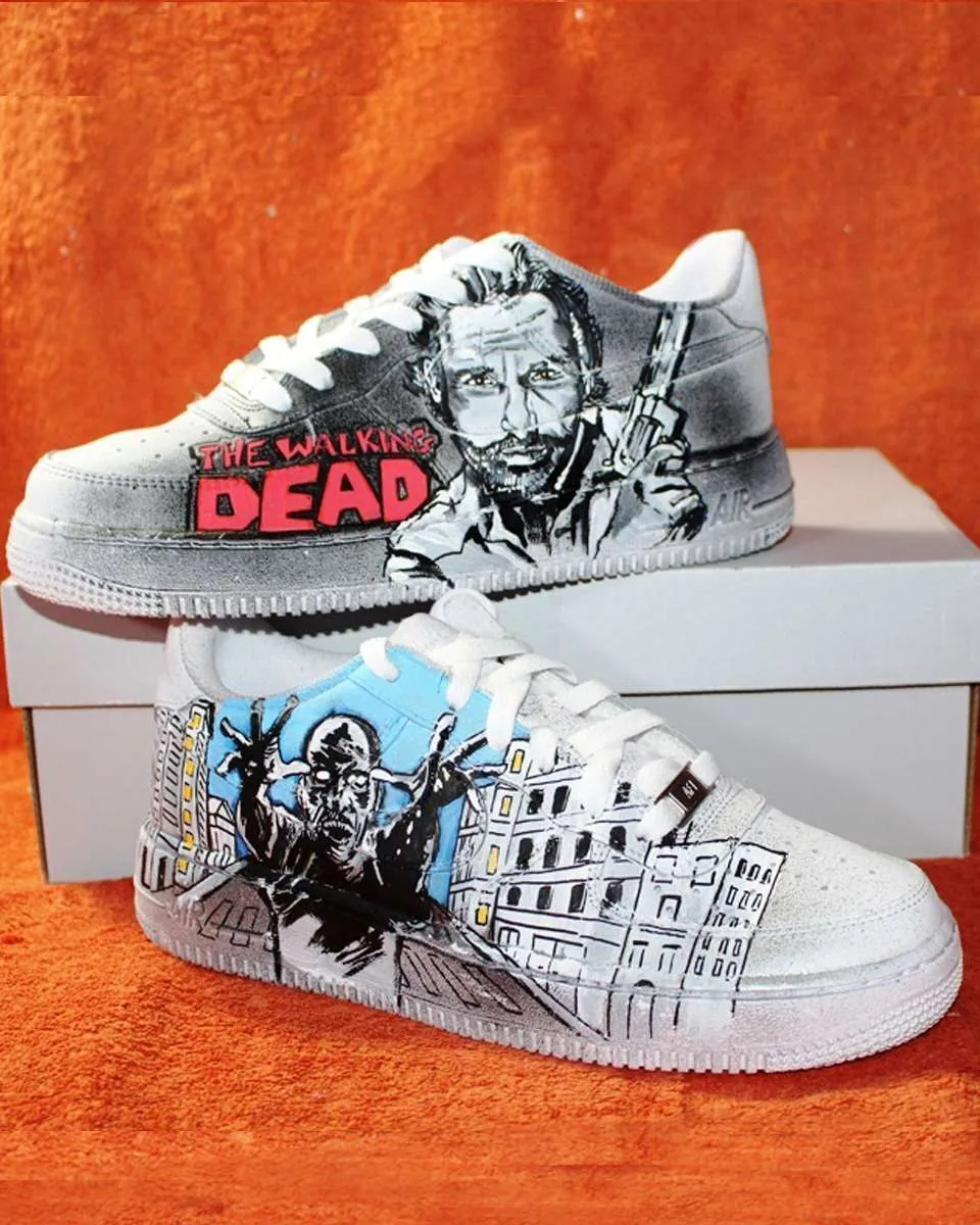 Never Say Never Walking Dead Nike Air Force 1 Dipinte Horror
