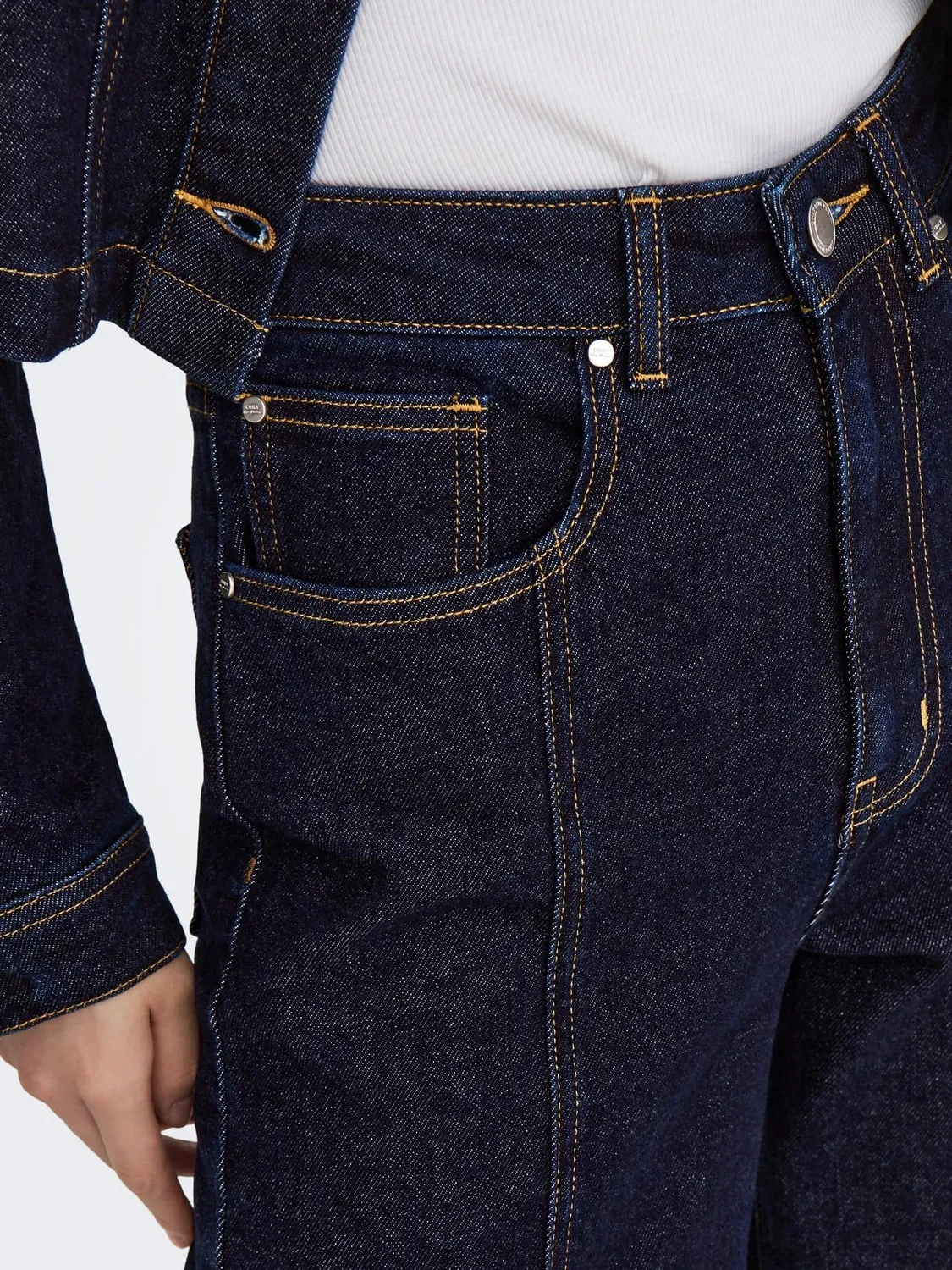ONLY Onlhope Mae1288 Jeans Donna Gamba Larga 27W/30L Vita Alta