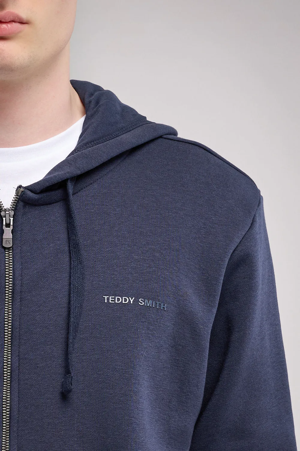 Teddy Smith Giclass Little felpa uomo blu zip