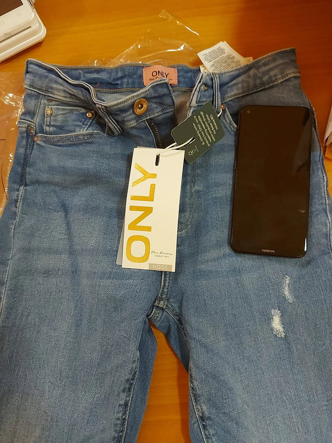 Only Shape skinny jeans donna M/L30 blu scuro vita alta