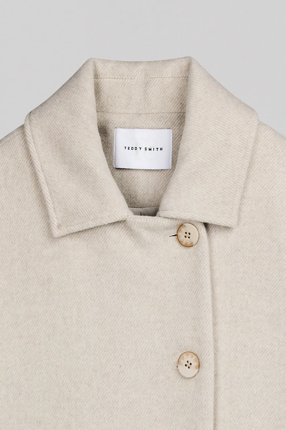 Teddy Smith M-Maury cappotto donna beige oversize