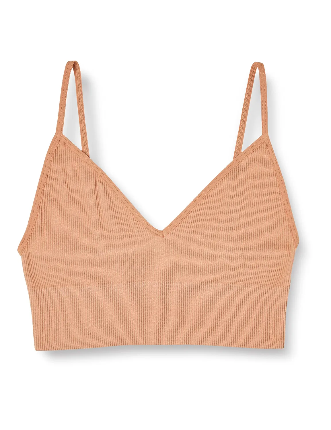 Only Onlvicky Rib top seamless scollo a V opaco
