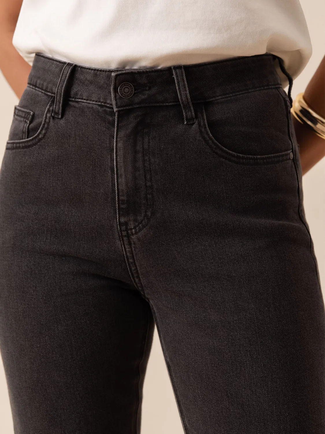 Oraije Maryline jeans straight grigio scuro