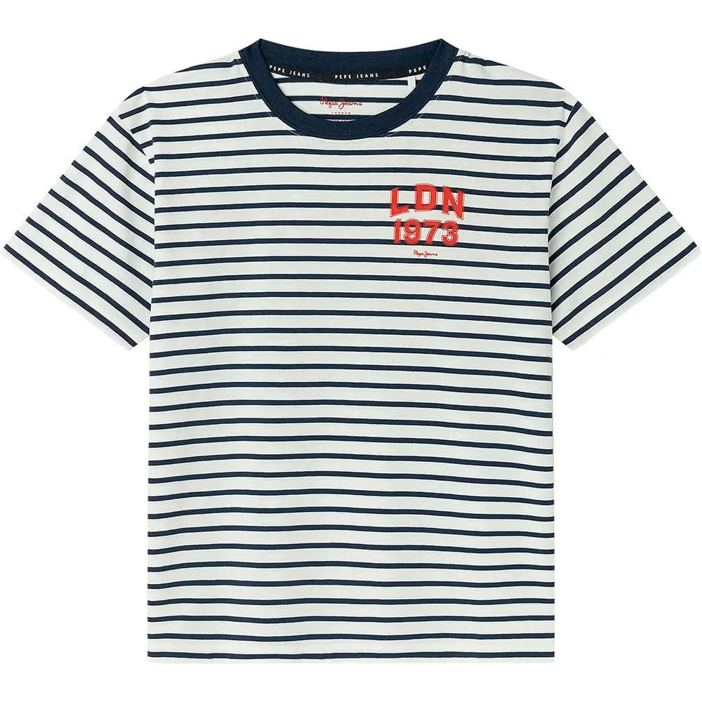 Pepe Jeans PB3000077 T-Shirt Bimbo Celeste 10 Anni Girocollo