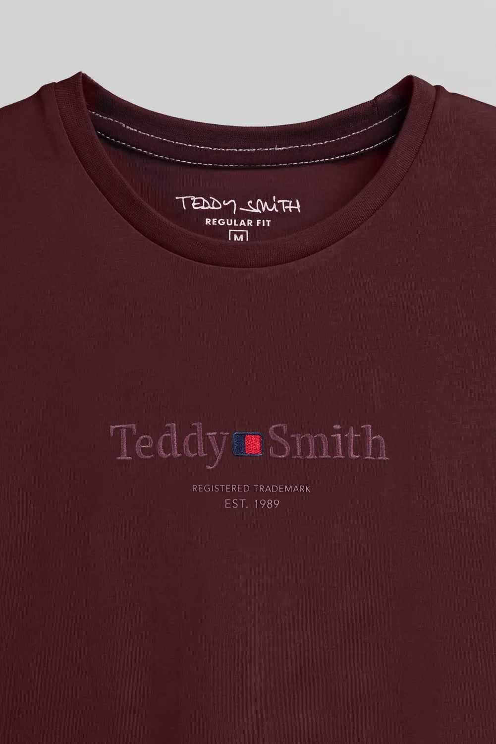 Teddy Smith T-Jim MC t-shirt Bordeaux Fonce cotone