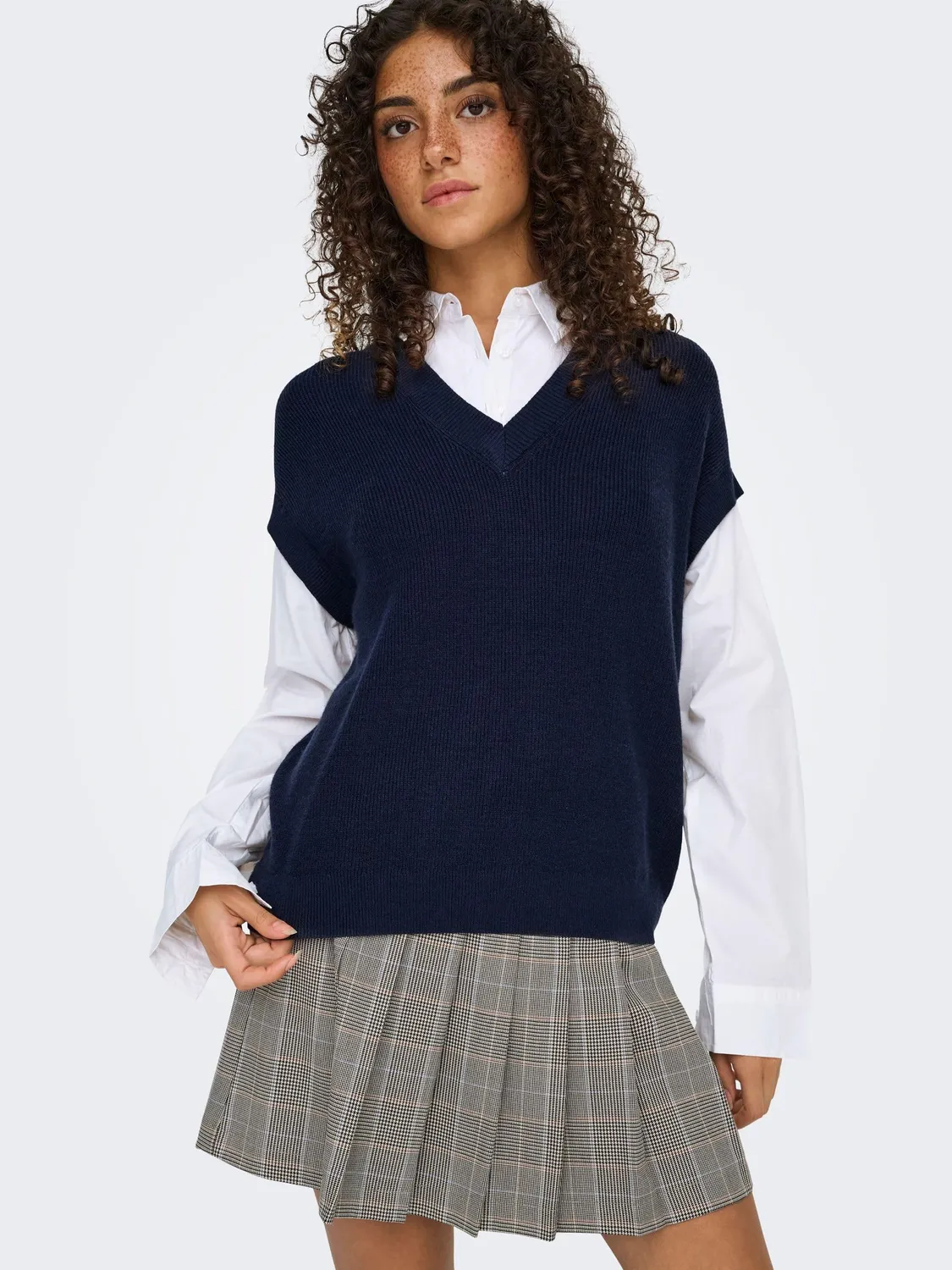 ONLY Onlpayson LS Polo Mix Vest Knt gilet donna S