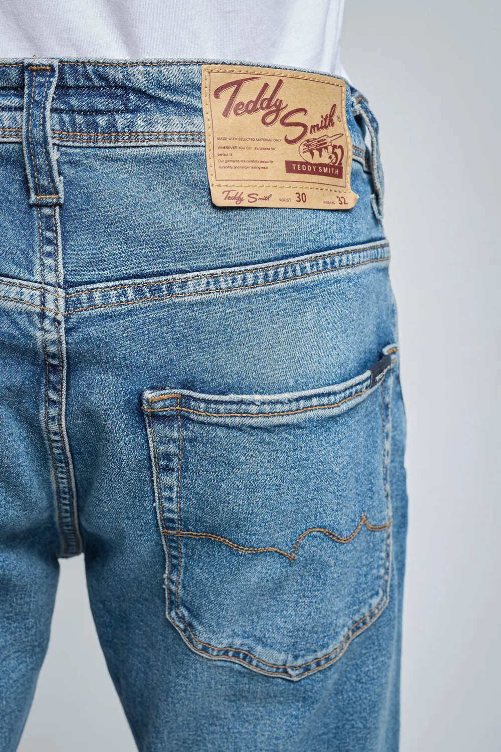 Teddy Smith Reg L32 jeans uomo dritto vintage dark denim
