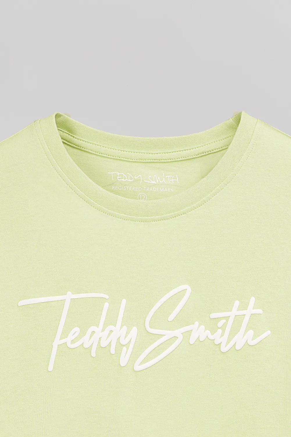 Teddy Smith T-Evan MC JR T-Shirt Citron Pâle Bimbo