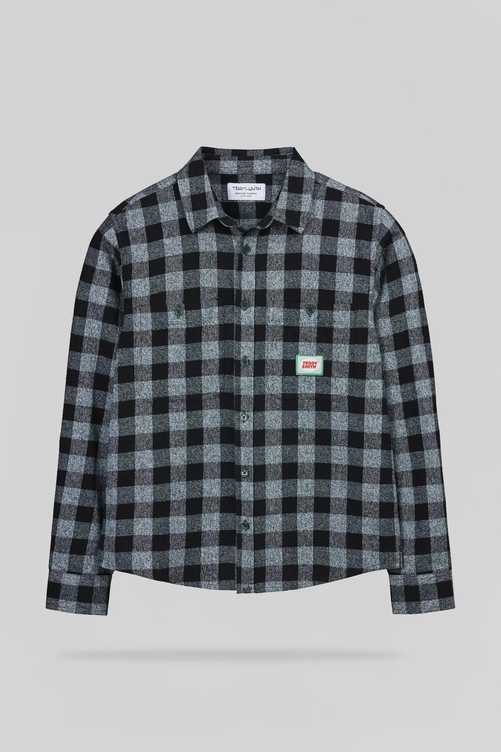 Teddy Smith C-THYA ML JR Camicia Ragazzo Verde Pin