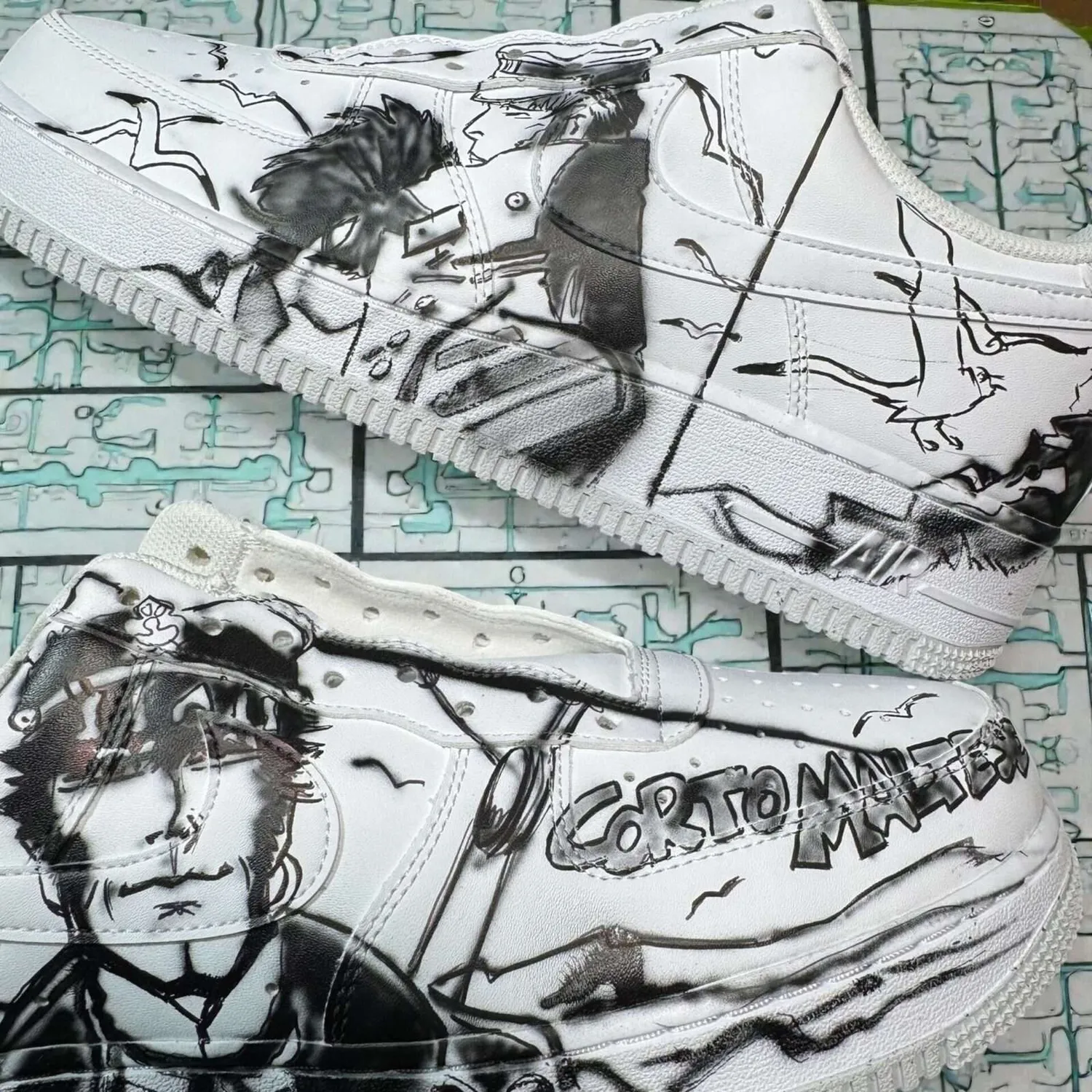 Nike Air Force 1 Corto Maltese sneakers custom dipinte