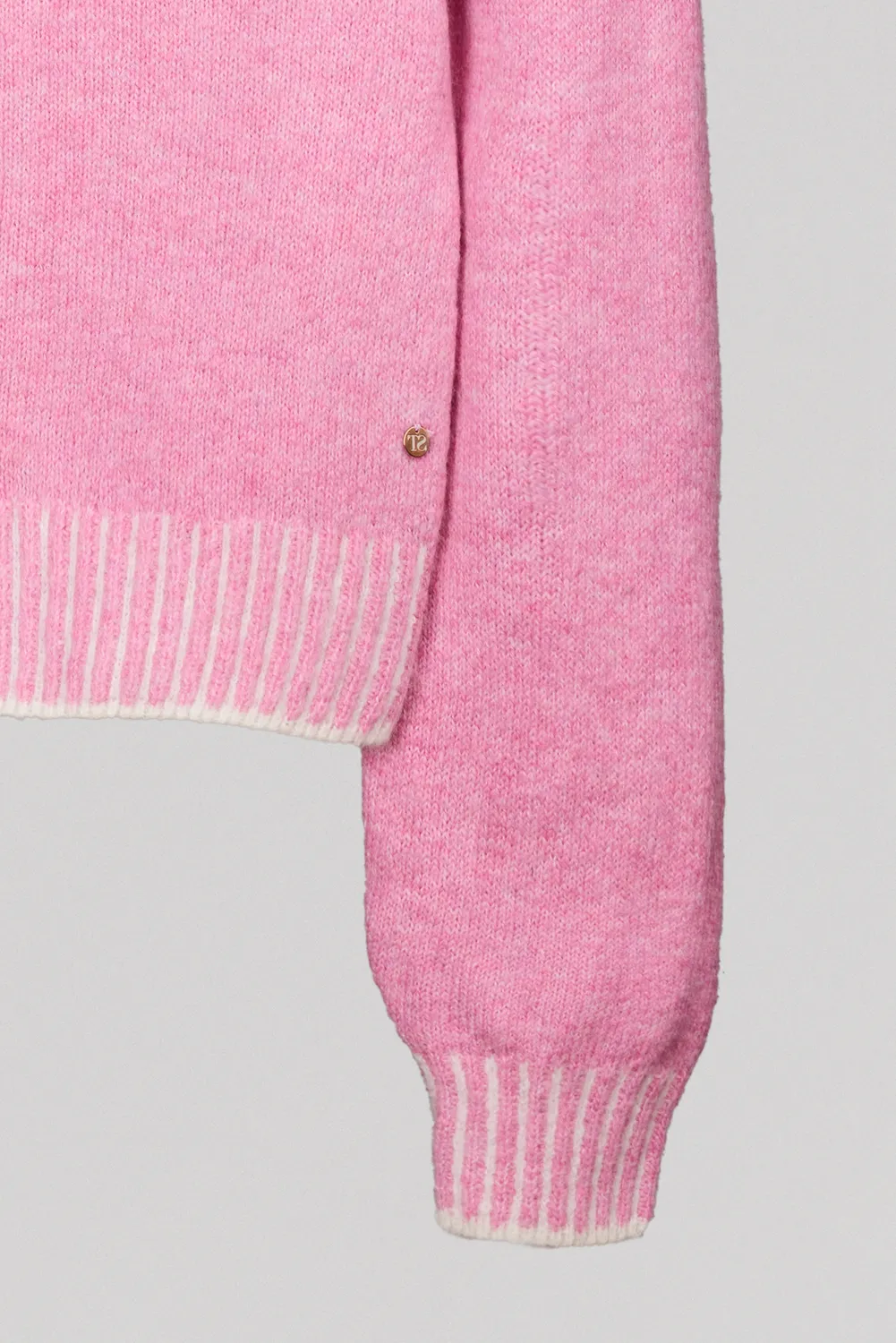 Teddy Smith P-Luisa maglione rosa bonbon lana donna