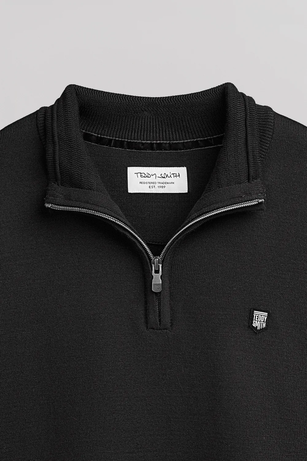 Teddy Smith P-Marty 2 maglione uomo carbone mezza zip