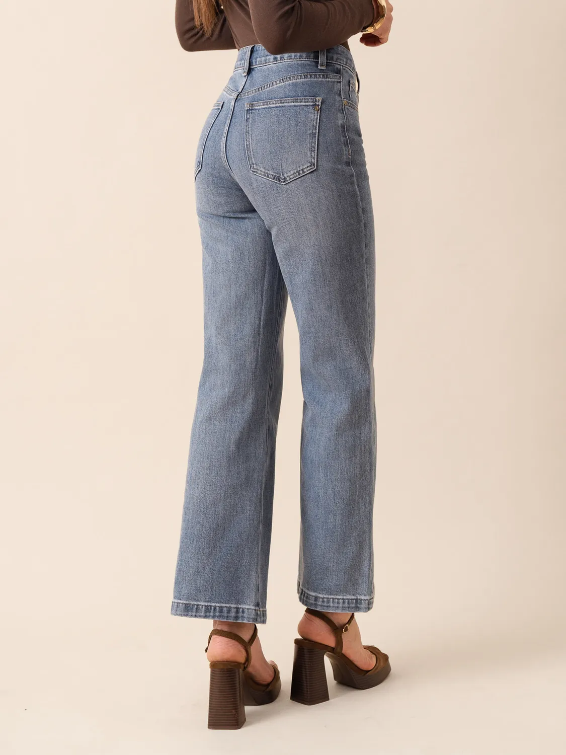 Oraije Mona jeans dritto blu vintage