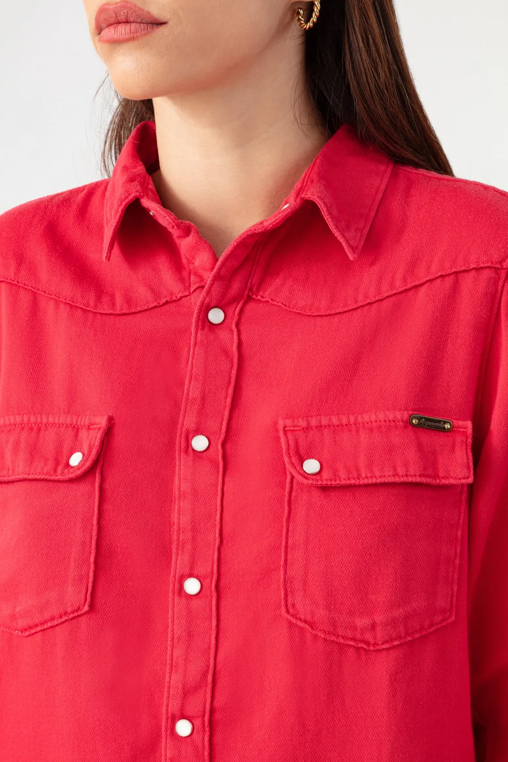 Acquaverde Clyde camicia rosa indien western