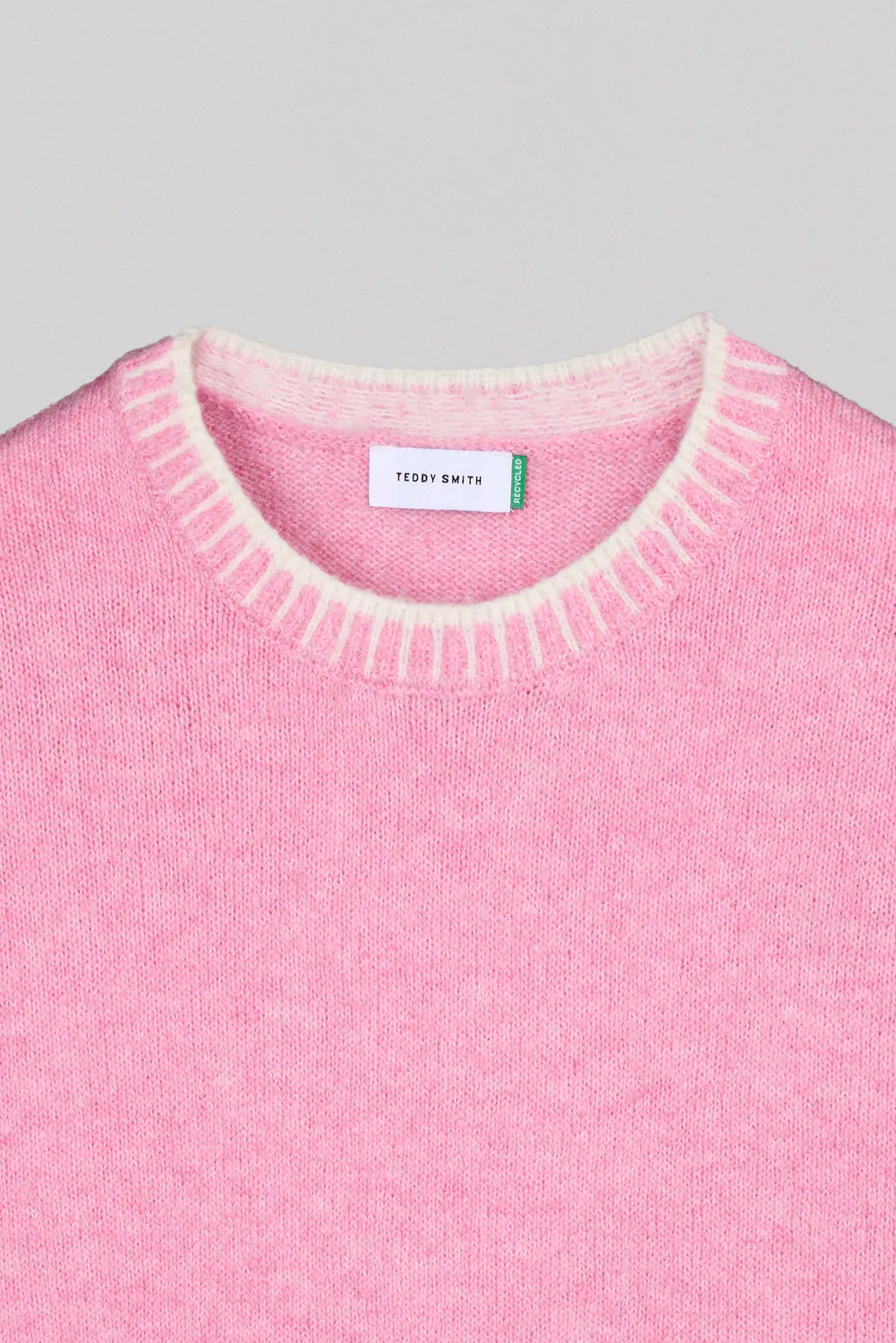 Teddy Smith P-Luisa maglione rosa bonbon lana donna