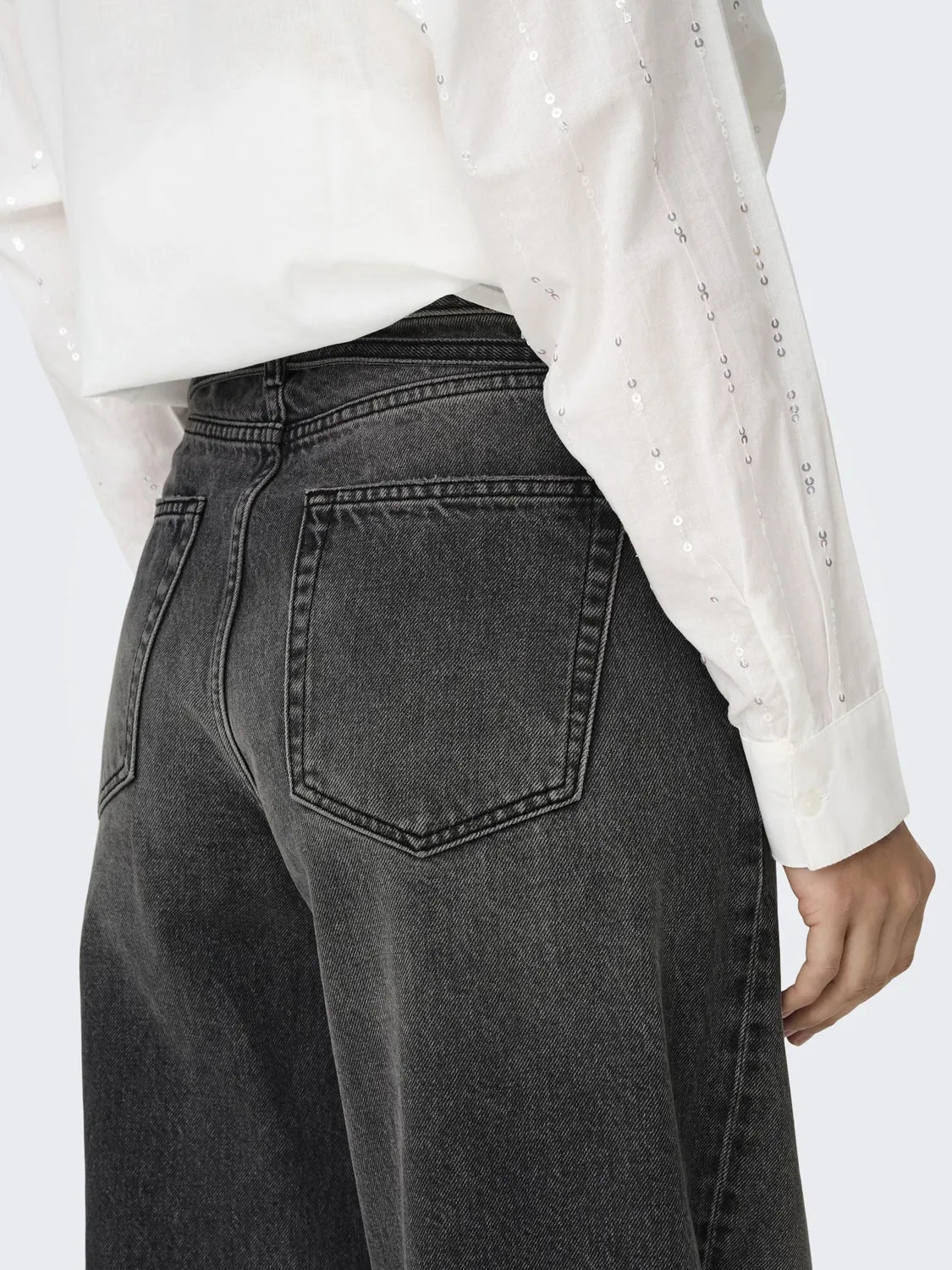 ONLY ONLGianna MW Straight Jeans Dritti Blu