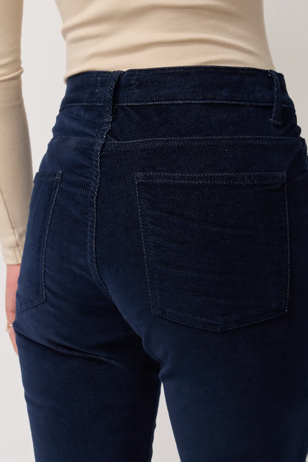 acquaverde Blair pantaloni velluto indigo stretch