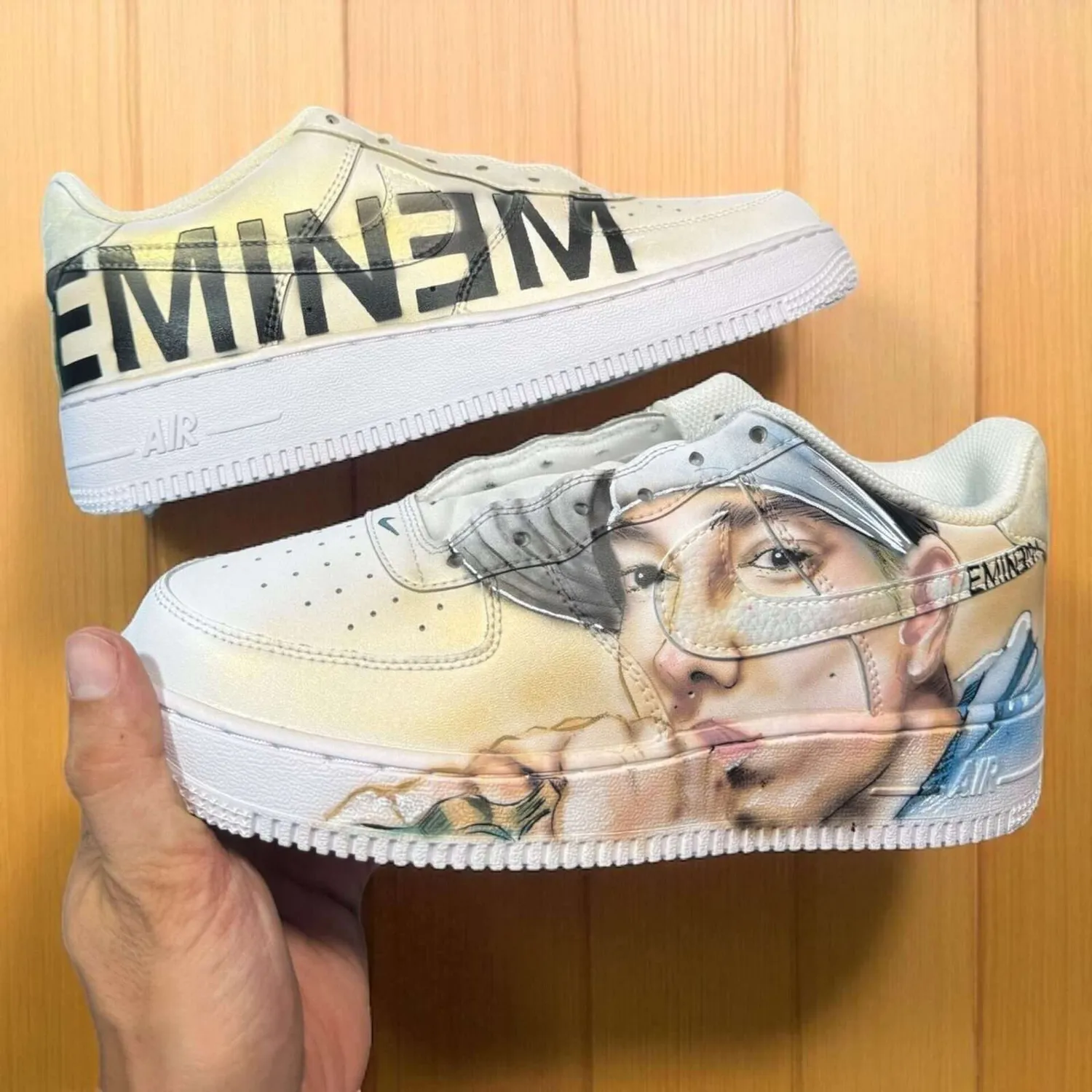 Nike Air Force 1 Eminem sneakers dipinte a mano