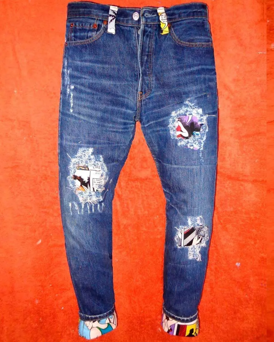 Levi's Vintage Fumetti anni 80 jeans con tessuto