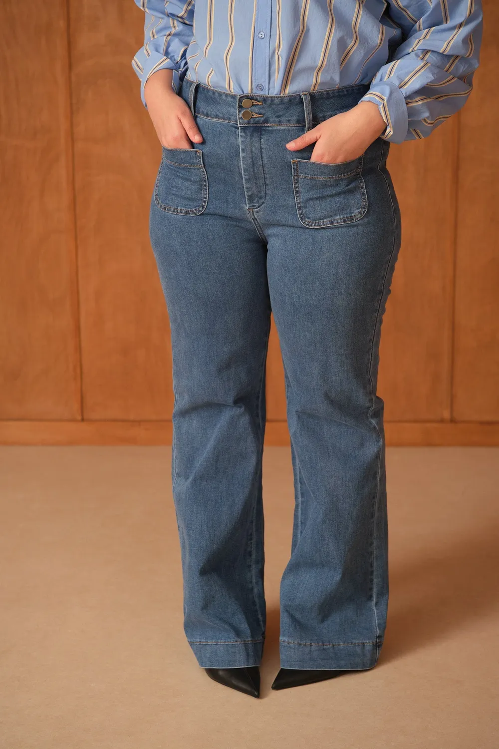 Oraije Elena jeans flare blu stone