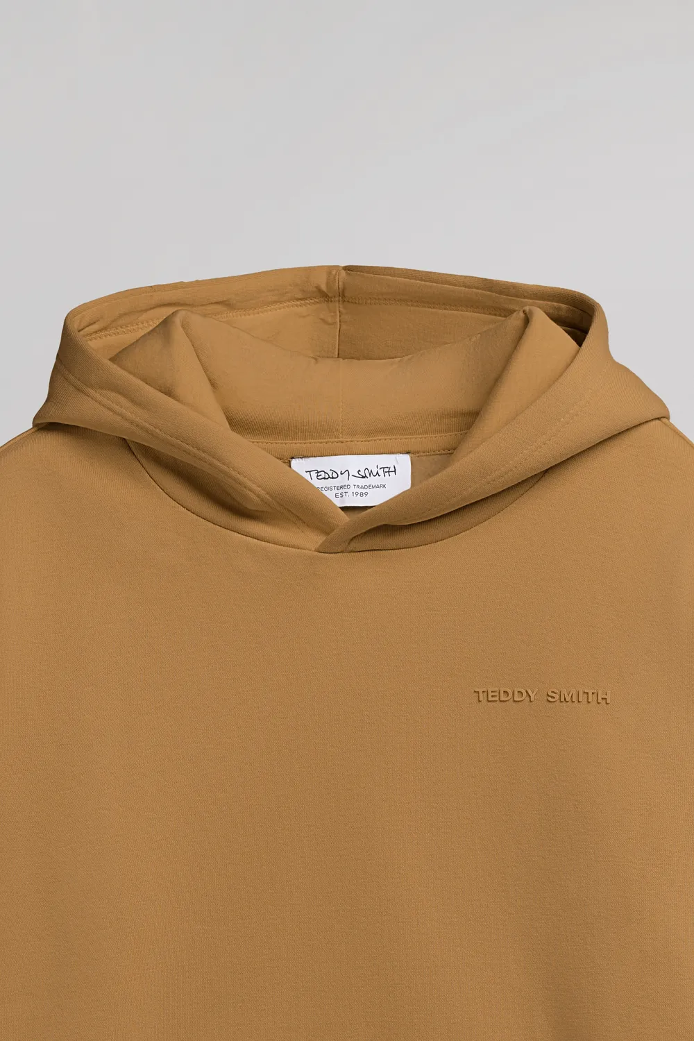 Teddy Smith S-Nark Hoody JR felpa ragazzo nocciola cotone