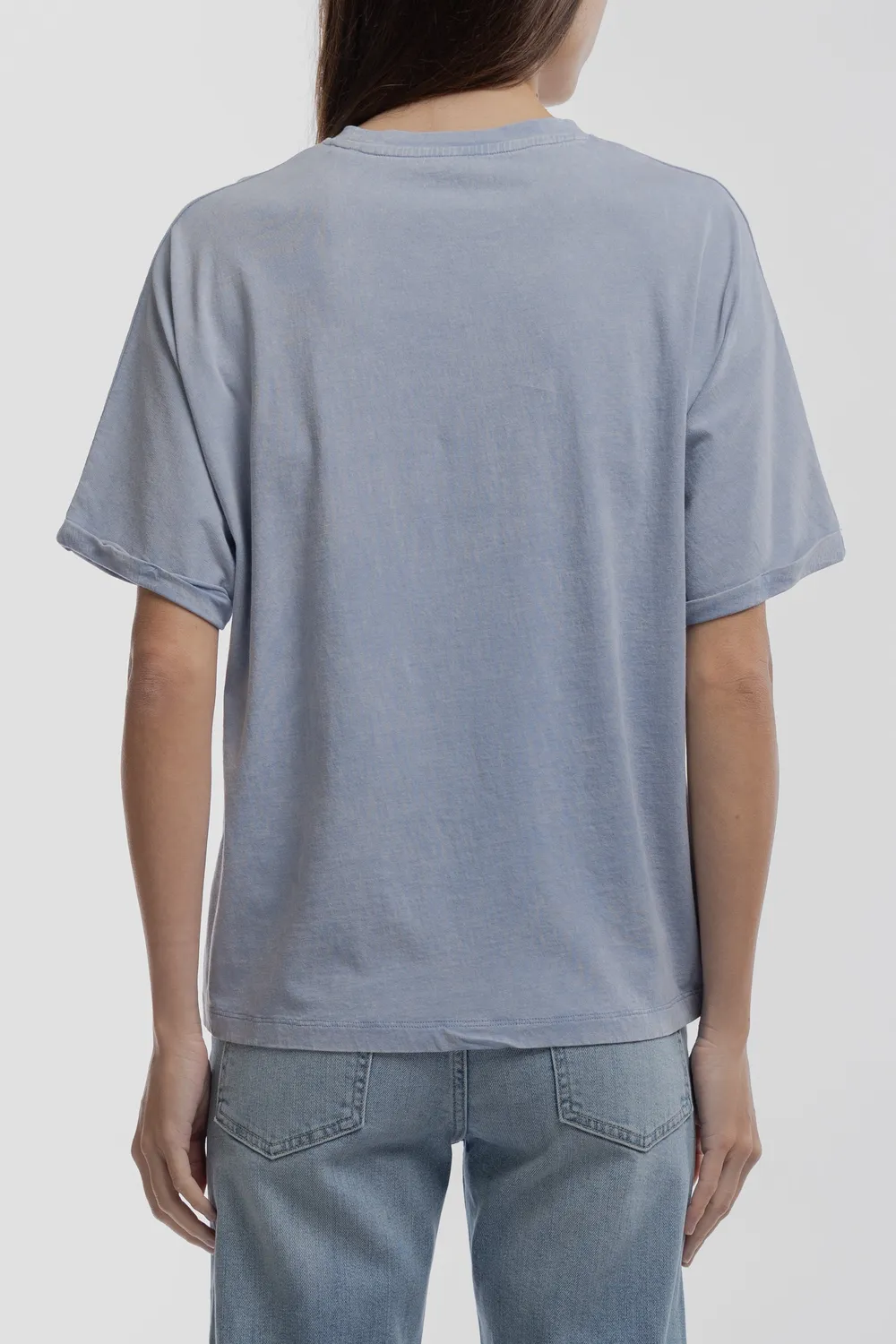 Teddy Smith T-Glitter MC t-shirt blu nuvoloso donna