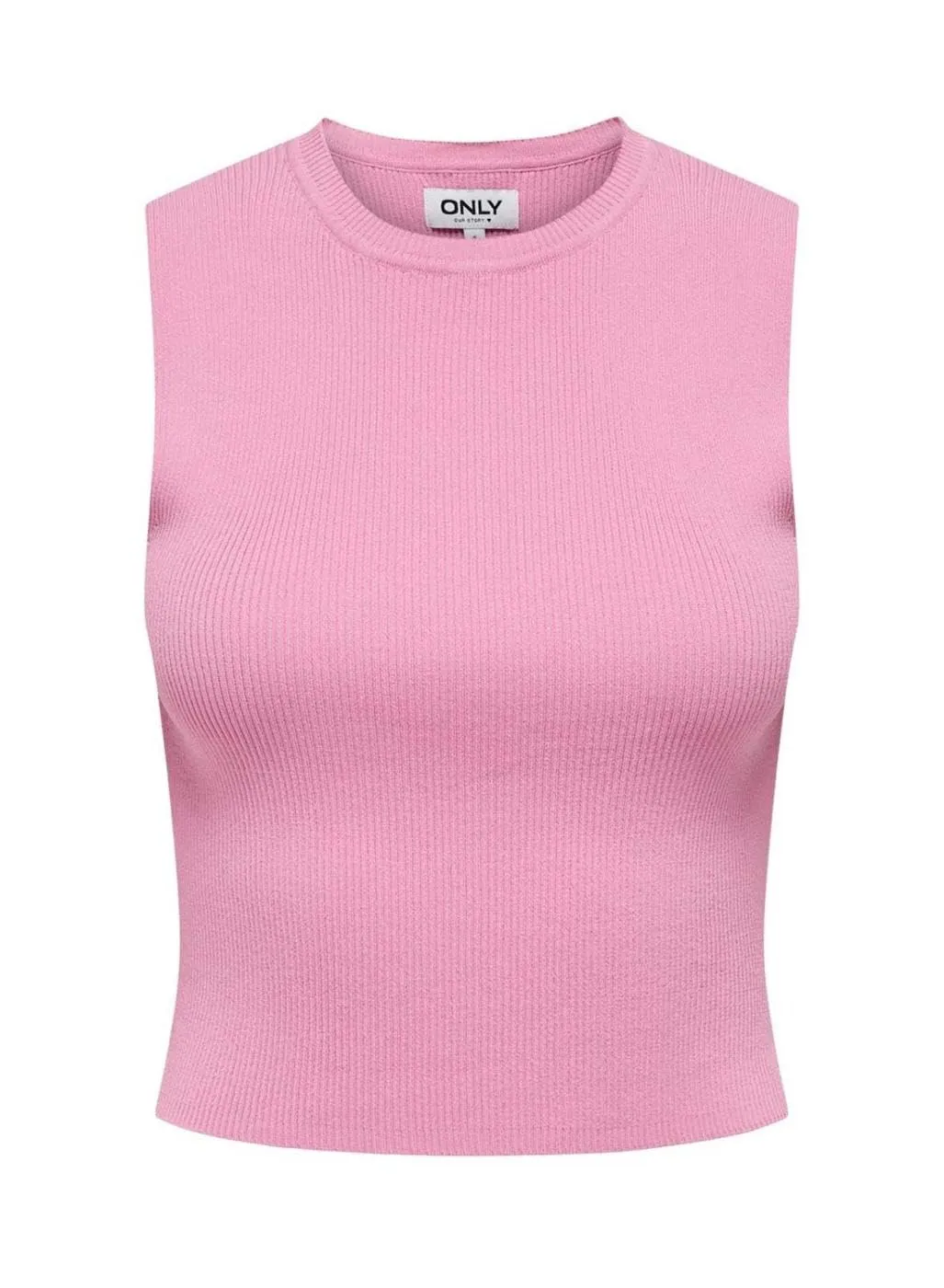 Only Majli Top Donna in Maglia Smanicato Scollo Tondo