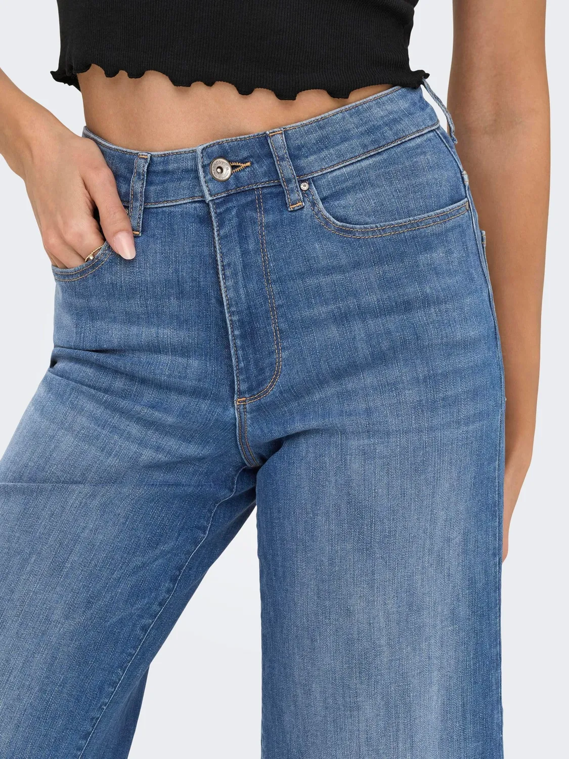 ONLY Onlann-Madison vita alta jeans cropped XS 32L