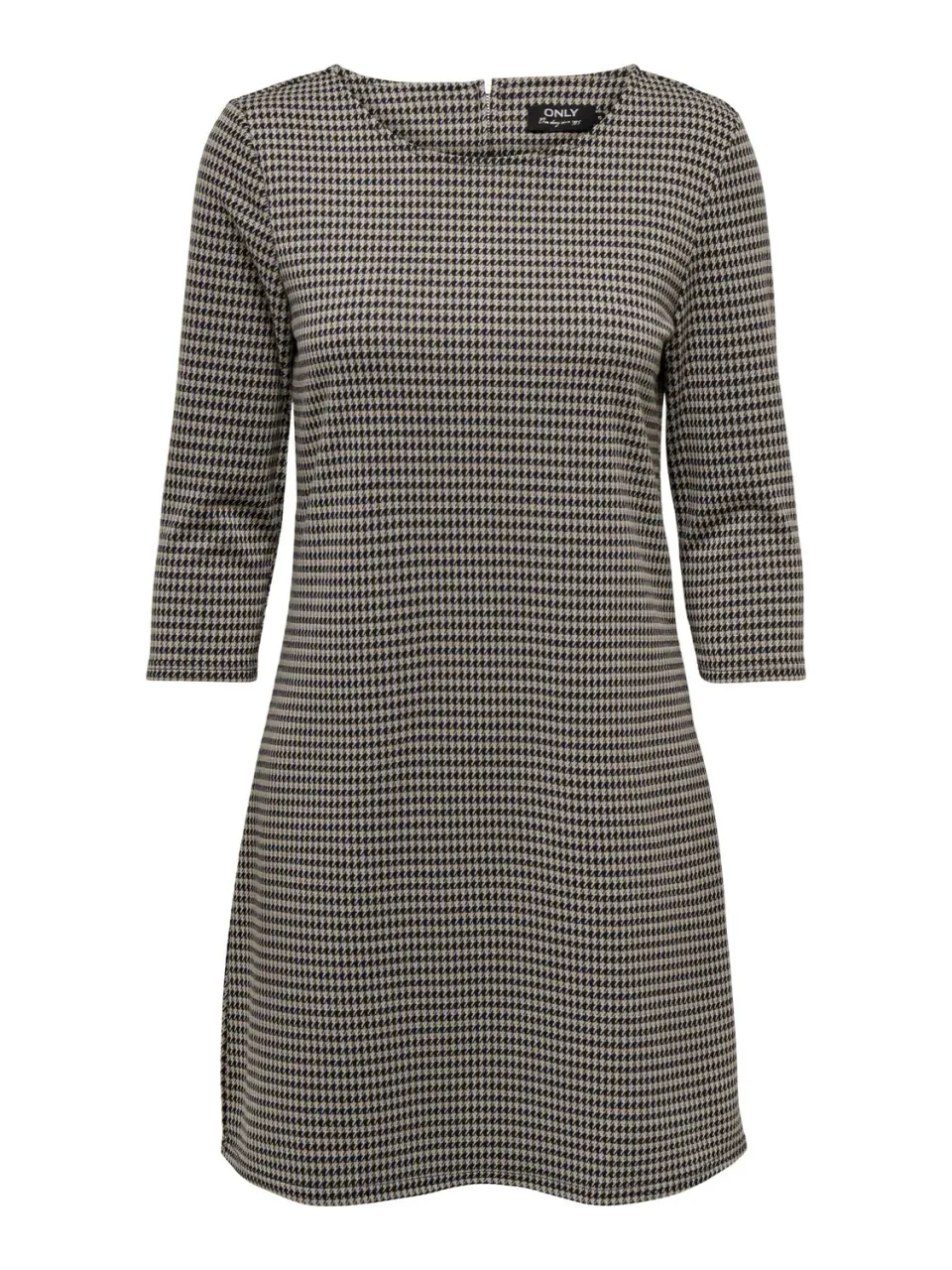 Only Brilliant vestito donna a-line quadri maniche 3/4