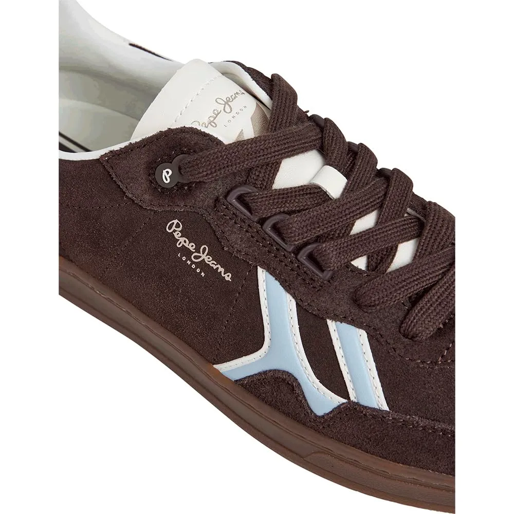 Pepe Jeans Palla Mix Sneakers Uomo Marroni 6 UK Pelle