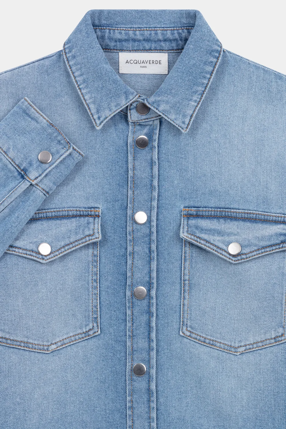 Acquaverde Topaze Camicia Jeans Used Bleached