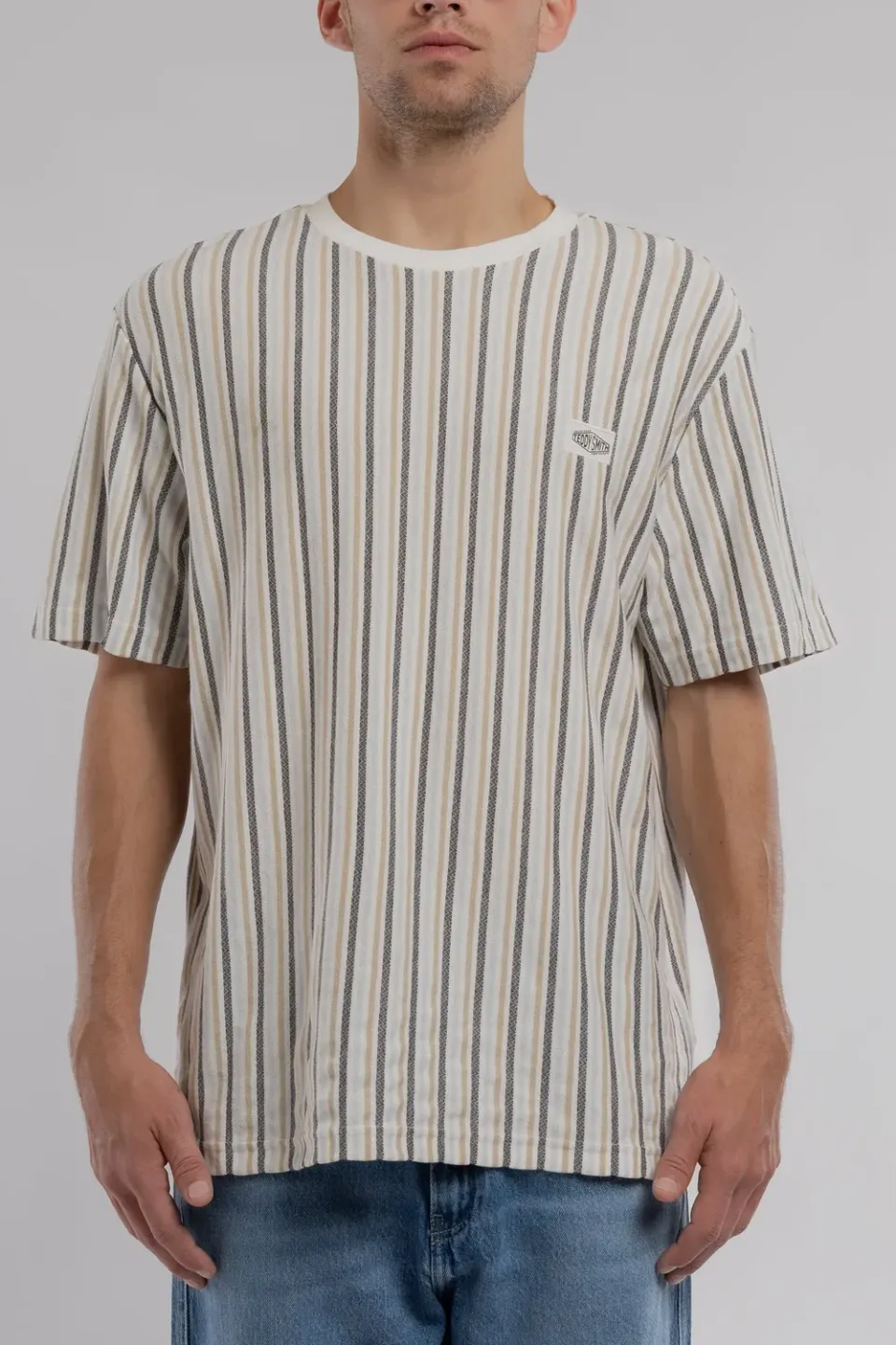 Teddy Smith T-Jacko MC Middle White t-shirt righe cotone
