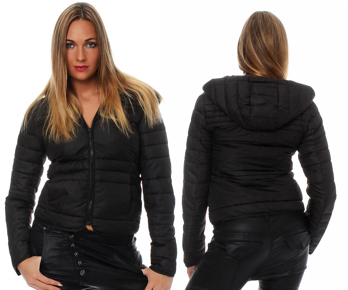 Only Onlmagic Giacca Donna M Nera Trapuntata Cappuccio