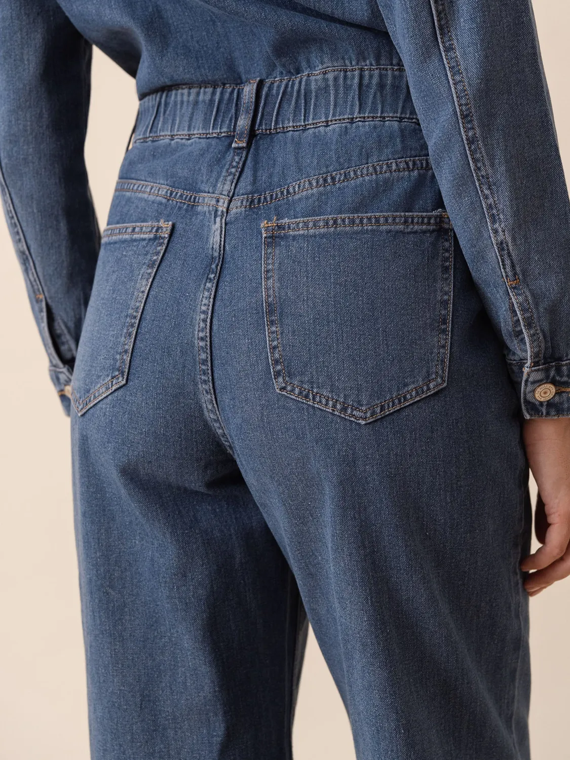 Oraije Charly tuta jeans workwear blu stone