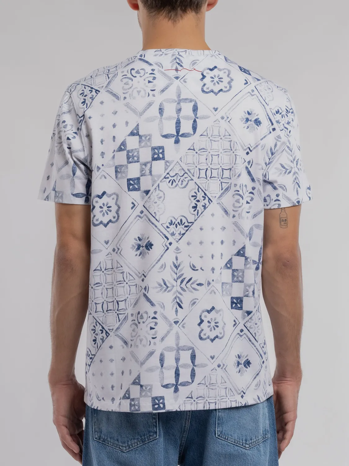 Teddy Smith T-Areski MC t-shirt bianca floreale uomo