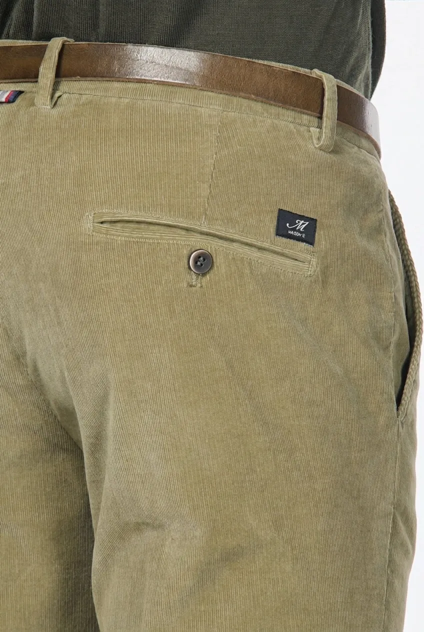 Mason's Torino pantalone chino verde salvia velluto 1000 righe