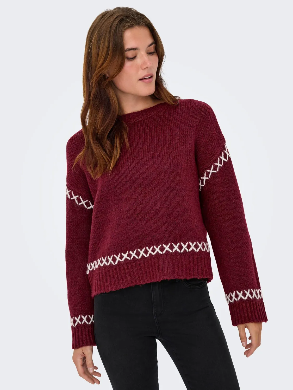 ONLY Onlamanda Life Maglione Donna S Cabernet