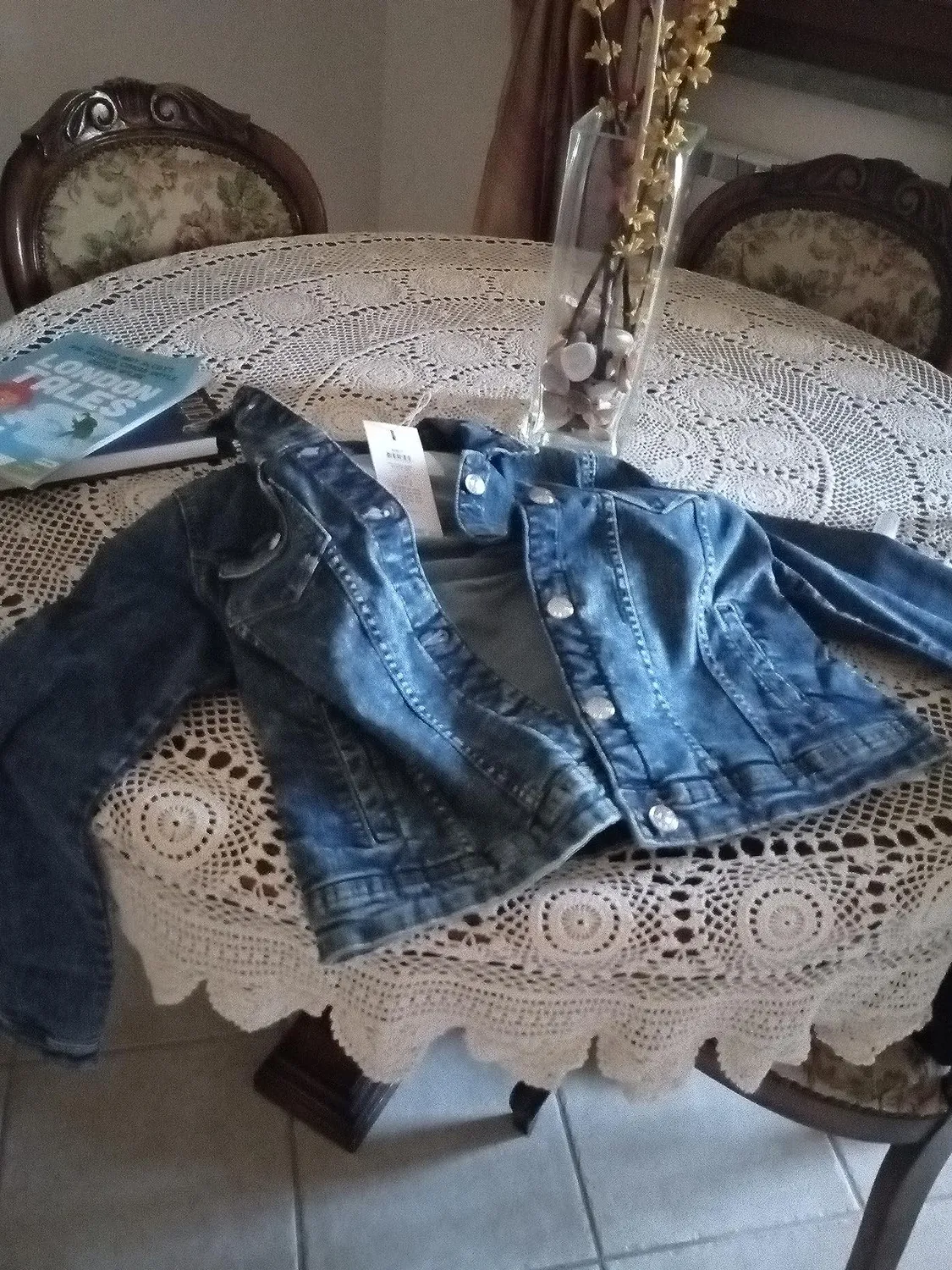 Only Tia giacca jeans donna blu cotone elasticizzato bottoni